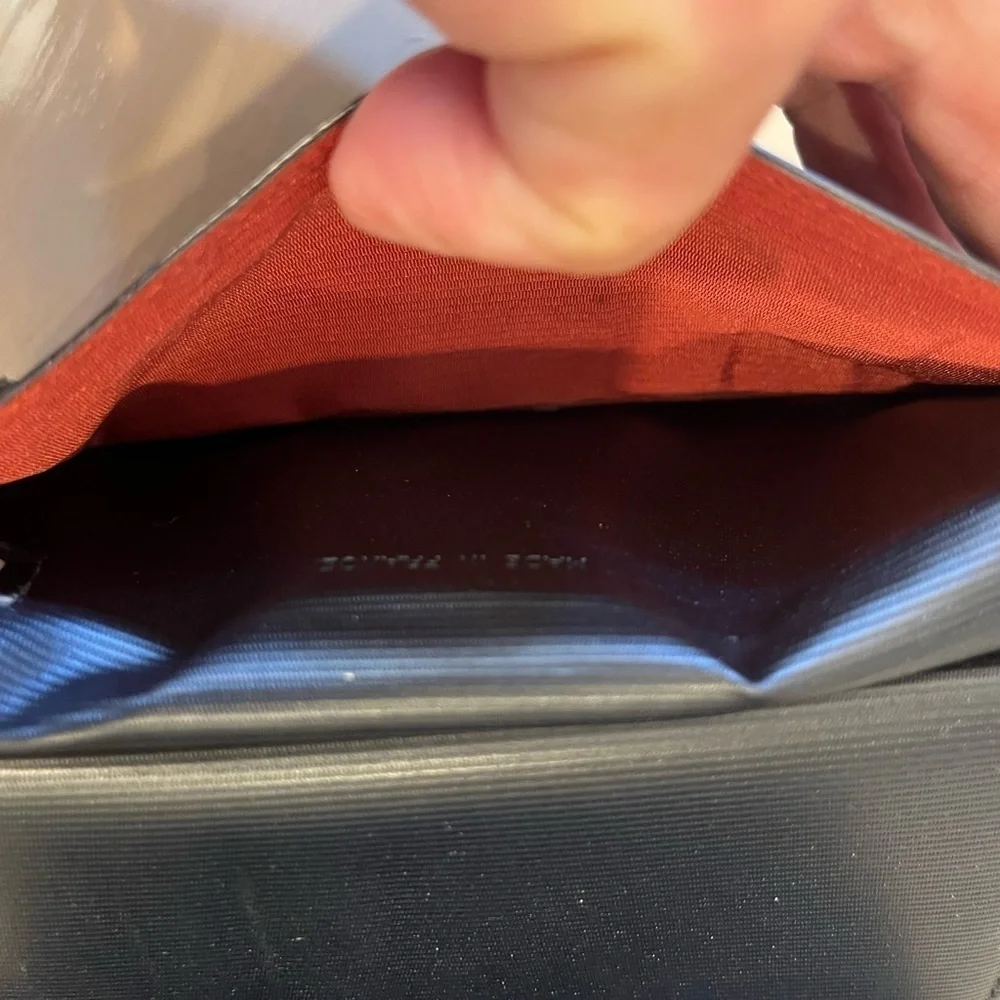 Chanel black nylon card case
